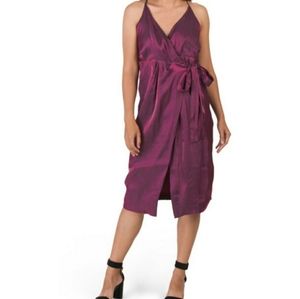 Cranberry Criss Cross Back Dress NEW Medium